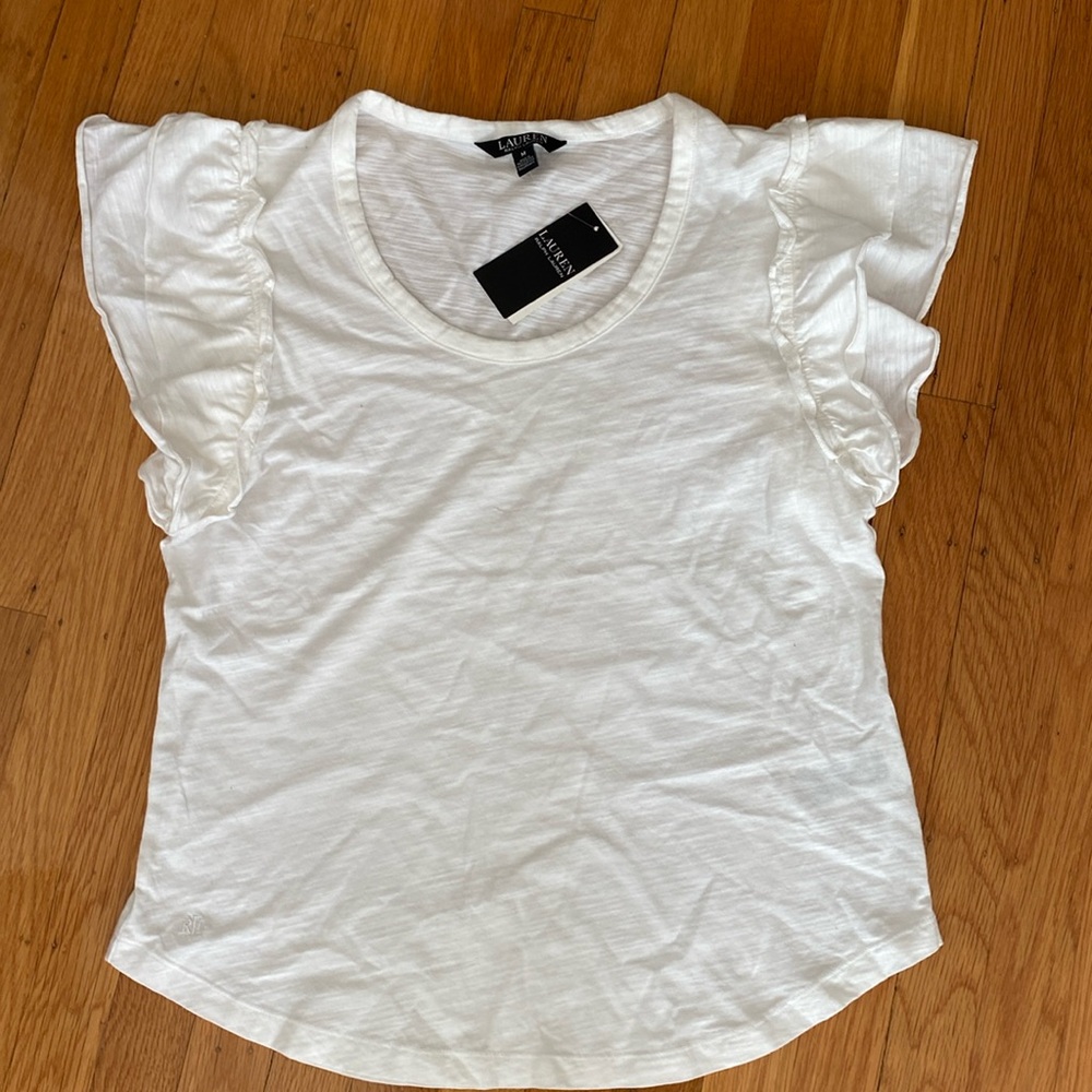 Lauren Ralph Lauren womens white tee M